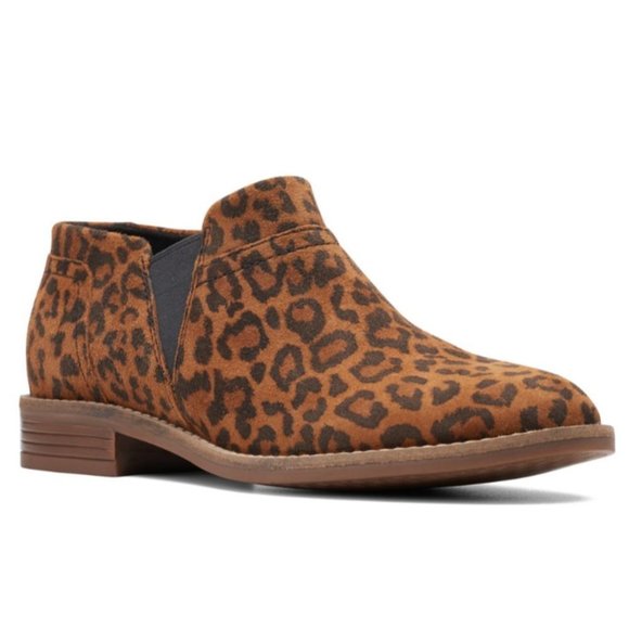 Clarks Shoes - Clarks Camzin Mix Leopard Booties